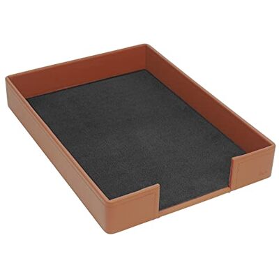 Läufer Scala Cesta para Cartas (Piel de Vaca Natural, Color coñac, Hecha a Mano en Piel auténtica en Alemania, Bandeja para Cartas de Piel) Läufer Scala Cesta para Cartas (Piel de Vaca Natural, Color coñac, Hecha a Mano en Piel auténtica en Alemania, Bandeja para Cartas de Piel)