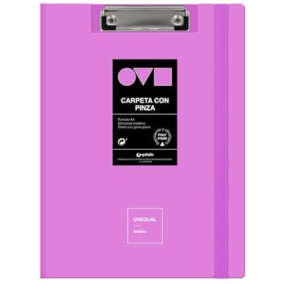 Grafoplas Portapapeles con Pinza A4 +, Tapa y Goma Cierre, Lavanda, Unequal Minimal, Lomo Curvo Apertura 360, Resistente y Ultraligero, Clip Metálico, Polifoam, Reciclable, Ideal en Oficinas Grafoplas Portapapeles con Pinza A4 +, Tapa y Goma Cierre, Lavanda, Unequal Minimal, Lomo Curvo Apertura 360, Resistente y Ultraligero, Clip Metálico, Polifoam, Reciclable, Ideal en Oficinas
