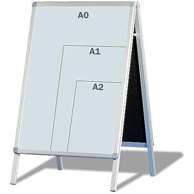 Franken A-Board Poster Frame Tablero A1 para indicadores, plateado Franken A-Board Poster Frame Tablero A1 para indicadores, plateado