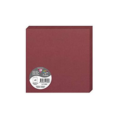 Clairefontaine 2126 C Pollen Pack de 25 Sobres dípticas 16 x 16 cm), color granate 16 x 16 x 0.10 Clairefontaine 2126 C Pollen Pack de 25 Sobres dípticas 16 x 16 cm), color granate 16 x 16 x 0.10