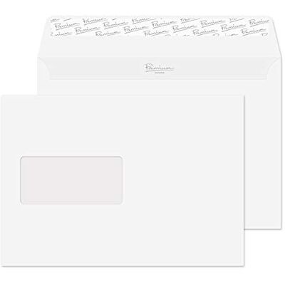 Blake Premium Business sobres C5 de papel verjurado con ventana (16.2 x 22.9 cm) 500 unidades papel de 120gr certifcado FSC sobres con tira autoadhesiva de oficina modelo Blake Premium Business sobres C5 de papel verjurado con ventana (16.2 x 22.9 cm) 500 unidades papel de 120gr certifcado FSC sobres con tira autoadhesiva de oficina modelo