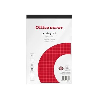 IDMENAGE Standing Block Office Depot Blanc A5+ Tapa de encuadernación superior en pegamento adhesivo sujetado 100 hojas paquete de 5 IDMENAGE Standing Block Office Depot Blanc A5+ Tapa de encuadernación superior en pegamento adhesivo sujetado 100 hojas paquete de 5