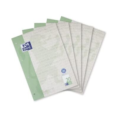 Oxford Bloc de notas de reciclaje escolar A4 en blanco pegado en la parte superior de estilo forrado 20 50 hojas paquete de 5 Oxford Bloc de notas de reciclaje escolar A4 en blanco pegado en la parte superior de estilo forrado 20 50 hojas paquete de 5
