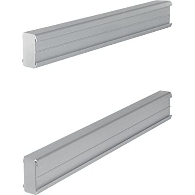 Nobo 775011 Barras de unión para fichas T (metal, indice 12), color gris plata Nobo 775011 Barras de unión para fichas T (metal, indice 12), color gris plata