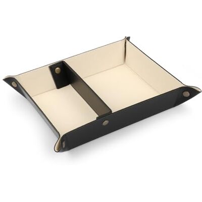 Londo Bandeja de Cuero Organizador Práctica Caja de Almacenamiento para Carteras, Relojes, Llaves, Monedas, Teléfonos Celulares y Equipos de Oficina, Unisex Londo Bandeja de Cuero Organizador Práctica Caja de Almacenamiento para Carteras, Relojes, Llaves, Monedas, Teléfonos Celulares y Equipos de Oficina, Unisex