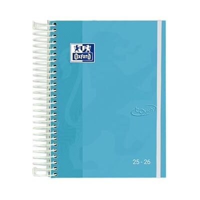 Oxford Touch, Agenda 2025 2026, Día por Página, Tapa Extradura, 12x18 cm, Español, Color Azul Pastel Oxford Touch, Agenda 2025 2026, Día por Página, Tapa Extradura, 12x18 cm, Español, Color Azul Pastel