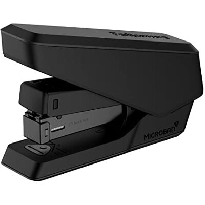 Fellowes LX840 EasyPress Engrapadora de oficina, engrapadora pequeña sin esfuerzo de un solo toque para aula, hogar y oficina, sostiene media tira de grapas, capacidad para 25 hojas, color negro Fellowes LX840 EasyPress Engrapadora de oficina, engrapadora pequeña sin esfuerzo de un solo toque para aula, hogar y oficina, sostiene media tira de grapas, capacidad para 25 hojas, color negro