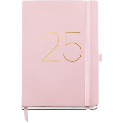 Miquelrius Agenda 2025, Agenda anual 155x213 mm, Agenda semana vista, Cubierta flexible símil piel cosida, Cierre goma, Bolsillo interior, Papel 80 g/m², Español, Inglés y Portugués, Rosa Miquelrius Agenda 2025, Agenda anual 155x213 mm, Agenda semana vista, Cubierta flexible símil piel cosida, Cierre goma, Bolsillo interior, Papel 80 g/m², Español, Inglés y Portugués, Rosa