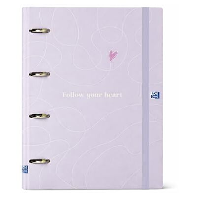 Oxford , Europeanbinder Polyfoam, Archivador de 4 anillas A4+, Cute, Incluye Recambio Cuadrícula 5X5, Pizarra Write&Erase y Pegatinas, Diseño: Heart Oxford , Europeanbinder Polyfoam, Archivador de 4 anillas A4+, Cute, Incluye Recambio Cuadrícula 5X5, Pizarra Write&Erase y Pegatinas, Diseño: Heart