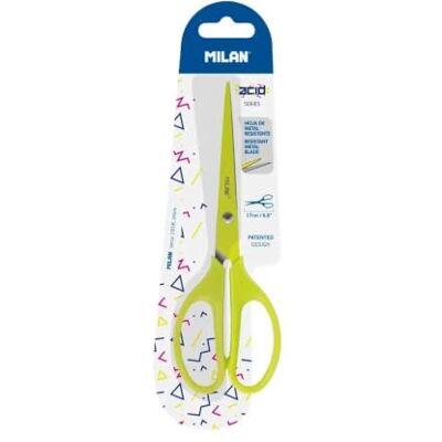 MILAN Blíster tijeras de oficina ACID amarillo 17 cm MILAN Blíster tijeras de oficina ACID amarillo 17 cm