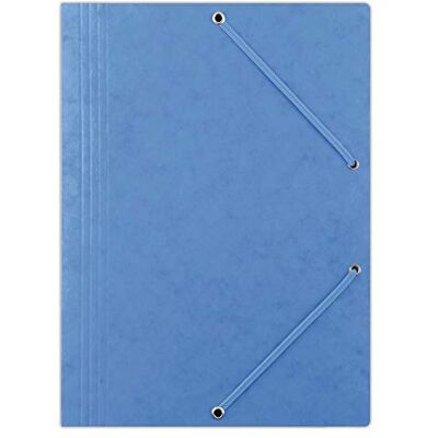 DONAU Premium Carpeta A4 de cartón resistente con revestimiento de cera y 2 gomas elásticas (10 unidades), color azul DONAU Premium Carpeta A4 de cartón resistente con revestimiento de cera y 2 gomas elásticas (10 unidades), color azul