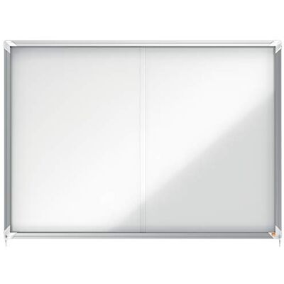 Nobo Vitrina Magnética para Interiores con Cerradura y Puerta Deslizante, para 18 Hojas A4, Premium Plus, Blanco, Nobo Vitrina Magnética para Interiores con Cerradura y Puerta Deslizante, para 18 Hojas A4, Premium Plus, Blanco,
