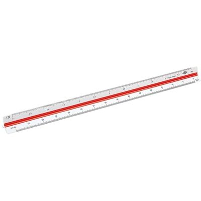Wedo 0 Ingeniero DIN, regla prismática, 30 cm, color blanco Wedo 0 Ingeniero DIN, regla prismática, 30 cm, color blanco