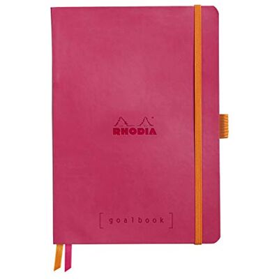 Rhodia Clairefontaine GoalBook Cuaderno (240 páginas numeradas en blanco, 14, 8 x 21 cm, 90 g, diseño de puntos), calendarios, indios, funda con tapa de piel sintética, color rosa Rhodia Clairefontaine GoalBook Cuaderno (240 páginas numeradas en blanco, 14, 8 x 21 cm, 90 g, diseño de puntos), calendarios, indios, funda con tapa de piel sintética, color rosa