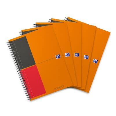 Oxford notebook International 5 Pack B5 Naranja Oxford notebook International 5 Pack B5 Naranja
