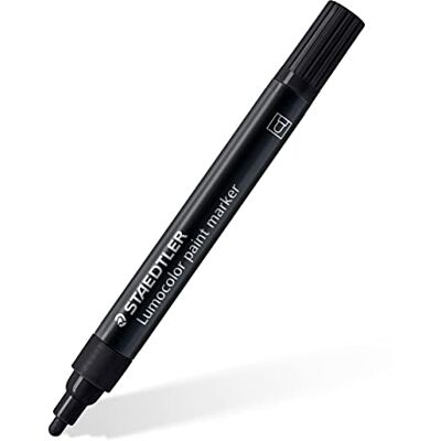 STAEDTLER Lumocolor 349-9 Rotulador acrílico permanente, resistente al agua y a las manchas para superficies claras y oscuras, ancho de línea 2,4 mm, sin olor, 10 rotuladores acrílicos STAEDTLER Lumocolor 349-9 Rotulador acrílico permanente, resistente al agua y a las manchas para superficies claras y oscuras, ancho de línea 2,4 mm, sin olor, 10 rotuladores acrílicos