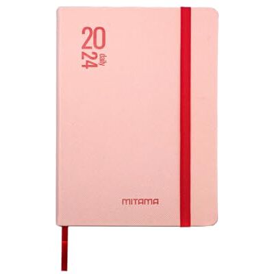 Mitama Agenda roja rosa Planificador diario 12 meses 2024-366 páginas + 66 contenidos extra Bolsillo interior + lápiz a juego 15 x 21 cm Mitama Agenda roja rosa Planificador diario 12 meses 2024-366 páginas + 66 contenidos extra Bolsillo interior + lápiz a juego 15 x 21 cm