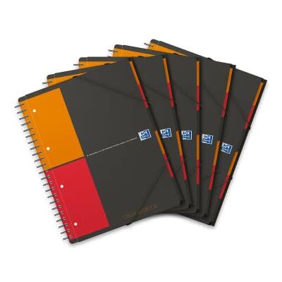 Oxford Oficina Organiserbook Organizado Ejercicio Cubierta del libro completo de 180 páginas Negro Pack de 5 Oxford Oficina Organiserbook Organizado Ejercicio Cubierta del libro completo de 180 páginas Negro Pack de 5