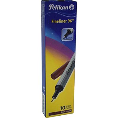 Pelikan Fineliner 96 Rotulador (10 unidades, en caja), color marrón Pelikan Fineliner 96 Rotulador (10 unidades, en caja), color marrón