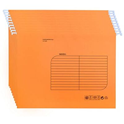 SOYIRI 25 Piezas Colgantes A4,Archivadores Colgante(Naranja) con Pestañas e Inserciones de Tarjetas,para Escuela Hogar, Oficina SOYIRI 25 Piezas Colgantes A4,Archivadores Colgante(Naranja) con Pestañas e Inserciones de Tarjetas,para Escuela Hogar, Oficina