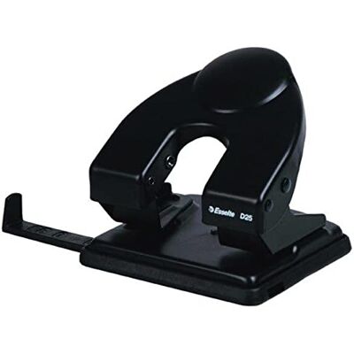 Esselte Group D15 Perforadora (2 agujeros, 25 hojas a una vez), color negro Esselte Group D15 Perforadora (2 agujeros, 25 hojas a una vez), color negro