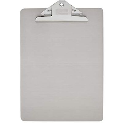MAUL portapapeles A4 acero inoxidable Tabla con pinza formato vertical Capacidad sujeción 2 cm 33x22 cm Carpeta de escritura MAUL portapapeles A4 acero inoxidable Tabla con pinza formato vertical Capacidad sujeción 2 cm 33x22 cm Carpeta de escritura