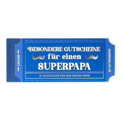 Legami Bloc de 24 cupones para Padres en alemán con Actividades para la Familia, cupones Perforados para arrancar, Idea de Regalo, Tema de papá, 20,3 x 8,4 cm Legami Bloc de 24 cupones para Padres en alemán con Actividades para la Familia, cupones Perforados para arrancar, Idea de Regalo, Tema de papá, 20,3 x 8,4 cm