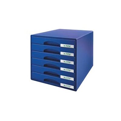 Leitz Bucs de cajones Plus 6 cajones (pequeños) color azul Leitz Bucs de cajones Plus 6 cajones (pequeños) color azul
