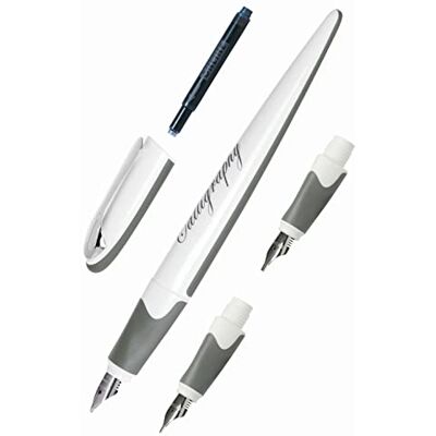 Online Schreibgeräte Pluma de caligrafía, color blanco Online Schreibgeräte Pluma de caligrafía, color blanco