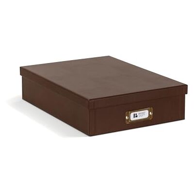 Bigso Box of Sweden BIGSO OSKAR Caja de documentos A4 – Caja de almacenamiento con tapa y asa – Bandeja de escritorio para papel, folletos y documentos, estantería de cartón y papel – Cuero reciclado Bigso Box of Sweden BIGSO OSKAR Caja de documentos A4 – Caja de almacenamiento con tapa y asa – Bandeja de escritorio para papel, folletos y documentos, estantería de cartón y papel – Cuero reciclado