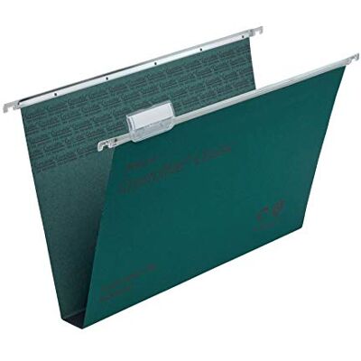 Rexel Crystalfile Classic Carpeta colgante (cartón, base 30 mm), 50 unidades, color verde Rexel Crystalfile Classic Carpeta colgante (cartón, base 30 mm), 50 unidades, color verde