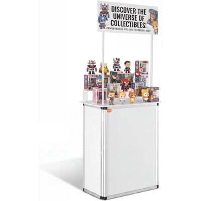 VEVOR Mostrador de Pie para ferias comerciales 785x380x1815 mm Mesa de promoción Soporte de exhibición de exposición de Metal de PVC de Madera con Estante de Almacenamiento y Bolsa de Transporte VEVOR Mostrador de Pie para ferias comerciales 785x380x1815 mm Mesa de promoción Soporte de exhibición de exposición de Metal de PVC de Madera con Estante de Almacenamiento y Bolsa de Transporte