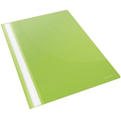 Esselte Camisa plástica A4 con solapa transparente, color verde, 1 paquete de 25 unidades Esselte Camisa plástica A4 con solapa transparente, color verde, 1 paquete de 25 unidades