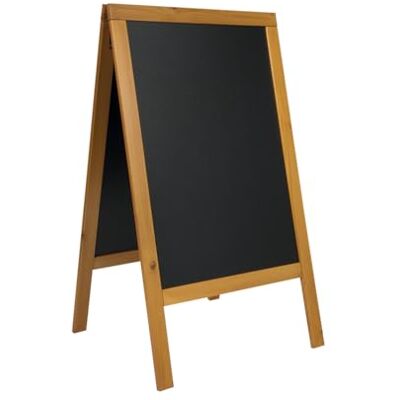 SECURIT Pizarra con caballete en Madera de Pino "Woody" Pizarra para Rotulador de Tiza Líquida Restaurante, Bar, Cafetería Tienda 69 x 125 cm Color teca SECURIT Pizarra con caballete en Madera de Pino "Woody" Pizarra para Rotulador de Tiza Líquida Restaurante, Bar, Cafetería Tienda 69 x 125 cm Color teca