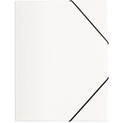 Pagna Carpeta con gomas (polipropileno, 3 solapas, A4), color blanco Pagna Carpeta con gomas (polipropileno, 3 solapas, A4), color blanco