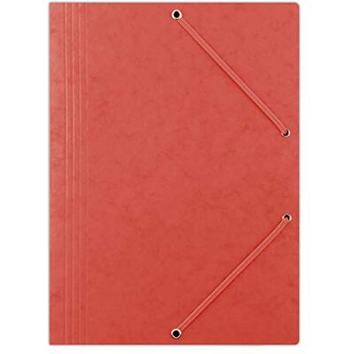 DONAU Premium Carpeta con cierre de esquinas (A4, cartón coloreado, revestimiento de cera, con 2 gomas elásticas, 10 unidades), color rojo DONAU Premium Carpeta con cierre de esquinas (A4, cartón coloreado, revestimiento de cera, con 2 gomas elásticas, 10 unidades), color rojo