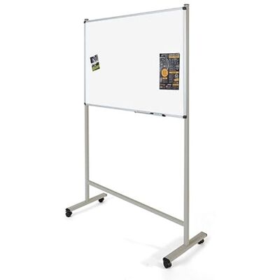 Rocada Soporte Universal para Pizarra Blanca, Soporte de Metal Móvil Ajustable con Ruedas, para Pizarra de Borrado en Seco, Medidas 123-203x203x49cm Rocada Soporte Universal para Pizarra Blanca, Soporte de Metal Móvil Ajustable con Ruedas, para Pizarra de Borrado en Seco, Medidas 123-203x203x49cm