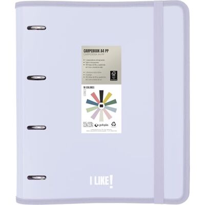 Grafoplas Archivador 4 Anillas Plastico a4 con Recambio, Carpebook Like Lavanda Soft, Incluye Hojas Cuadros 90g 5x5 Bordes Color, Separadores, Sobre con Cierre, Pegatinas y Hojas Planner, Lomo Curvo Grafoplas Archivador 4 Anillas Plastico a4 con Recambio, Carpebook Like Lavanda Soft, Incluye Hojas Cuadros 90g 5x5 Bordes Color, Separadores, Sobre con Cierre, Pegatinas y Hojas Planner, Lomo Curvo