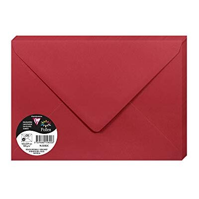 Clairefontaine PPP Juego de 20 sobres C5 (125 x 324, 120 g), color rojo Clairefontaine PPP Juego de 20 sobres C5 (125 x 324, 120 g), color rojo
