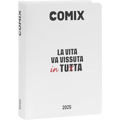 COMIX Agenda diaria de 16 meses, agenda escolar 2024-2025 para niños y niñas, con tapa dura, ideal para la escuela secundaria, 13 x 17,8 cm (alt.) cm, color blanco COMIX Agenda diaria de 16 meses, agenda escolar 2024-2025 para niños y niñas, con tapa dura, ideal para la escuela secundaria, 13 x 17,8 cm (alt.) cm, color blanco