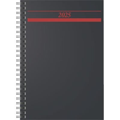 rido/idé Agenda de libro modelo Timing 1 (2025), 1 página = 1 día, A5, 464 páginas, cubierta de espuma negra rido/idé Agenda de libro modelo Timing 1 (2025), 1 página = 1 día, A5, 464 páginas, cubierta de espuma negra