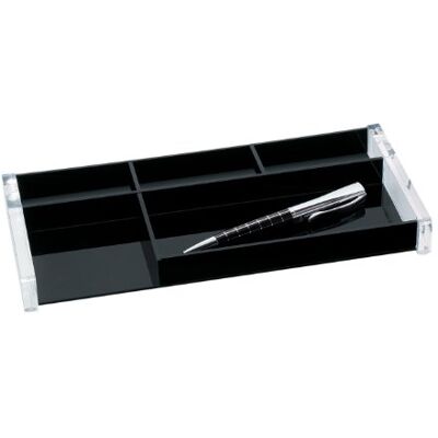 Wedo Acryl Exklusiv Bandeja para bolígrafos y lápices, transparente / negro Wedo Acryl Exklusiv Bandeja para bolígrafos y lápices, transparente / negro