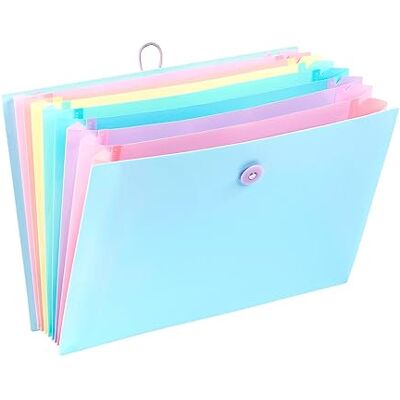 Viquel Clasificador extensible A4 8 compartimentos Organizador de documentos de oficina y hogar Archivador de acordeón pastel resistente Azul Viquel Clasificador extensible A4 8 compartimentos Organizador de documentos de oficina y hogar Archivador de acordeón pastel resistente Azul