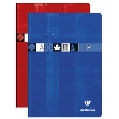 Clairefontaine Libreta de laboratorio con grapas (A4, 90 g, 120 g, 60 hojas, 5 unidades), varios colores Clairefontaine Libreta de laboratorio con grapas (A4, 90 g, 120 g, 60 hojas, 5 unidades), varios colores