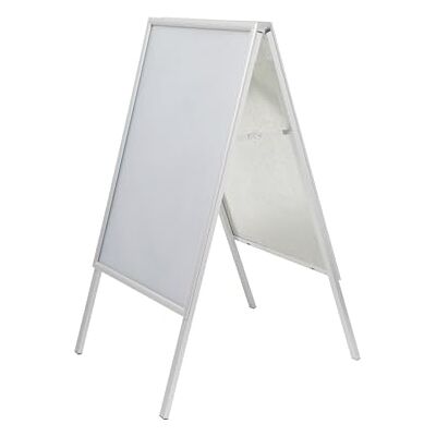 MAUL Caballete cartel A1 public plateado aluminio exterior MAUL Caballete cartel A1 public plateado aluminio exterior