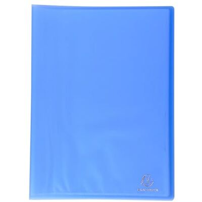 Exacompta Ref. 85462E Cartón de 12 protectores de documentos de cromalina, 40 fundas de cristal liso, 80 vistas, para A4, 24 x 32 cm, tapa de polipro translúcido semirrígido, color azul Exacompta Ref. 85462E Cartón de 12 protectores de documentos de cromalina, 40 fundas de cristal liso, 80 vistas, para A4, 24 x 32 cm, tapa de polipro translúcido semirrígido, color azul