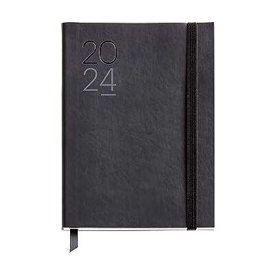 Miquelrius Agenda Anual 2024, Día Página, Tamaño Journal 122 x 168 mm, Cubierta flexible símil piel cosida, Catalán, Inglés y Portugués, Negro Miquelrius Agenda Anual 2024, Día Página, Tamaño Journal 122 x 168 mm, Cubierta flexible símil piel cosida, Catalán, Inglés y Portugués, Negro