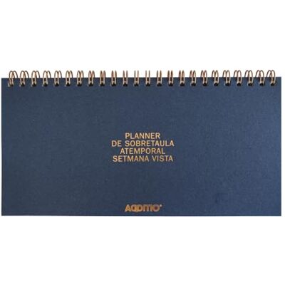 ADDITIO Planner de Sobremesa Semana Vista Atemporal Planificador Semanal 21 x 10 cm 108 Páginas con Notas Doble Espiral Papel Munken 100 g Organizador de Escritorio Azul Catalán ADDITIO Planner de Sobremesa Semana Vista Atemporal Planificador Semanal 21 x 10 cm 108 Páginas con Notas Doble Espiral Papel Munken 100 g Organizador de Escritorio Azul Catalán