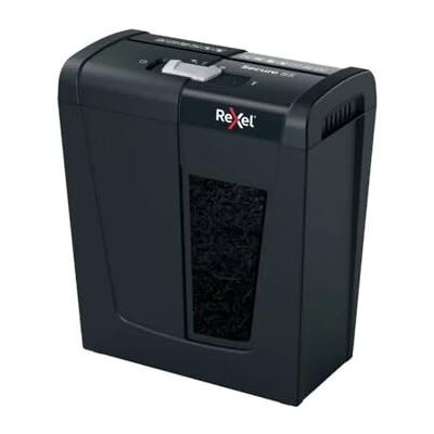 Rexel Secure S5 Destructora de Papel en Tiras, 6-5 (70-80 grs.) Hojas, P2, Papelera Extraíble de 10 L, Silenciosa y Compacta, 2020121 Rexel Secure S5 Destructora de Papel en Tiras, 6-5 (70-80 grs.) Hojas, P2, Papelera Extraíble de 10 L, Silenciosa y Compacta, 2020121