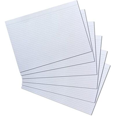 herlitz Her Paquete de 100 fichas rayadas A4, blanco herlitz Her Paquete de 100 fichas rayadas A4, blanco